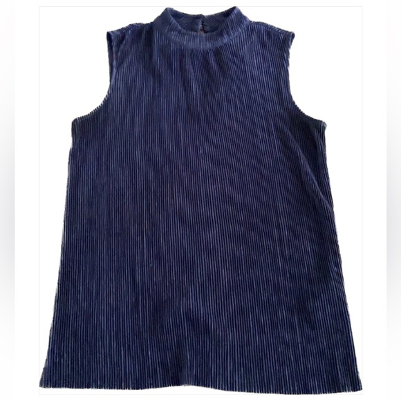 GUESS Tie neck Navy blue top - Picture 1 of 13